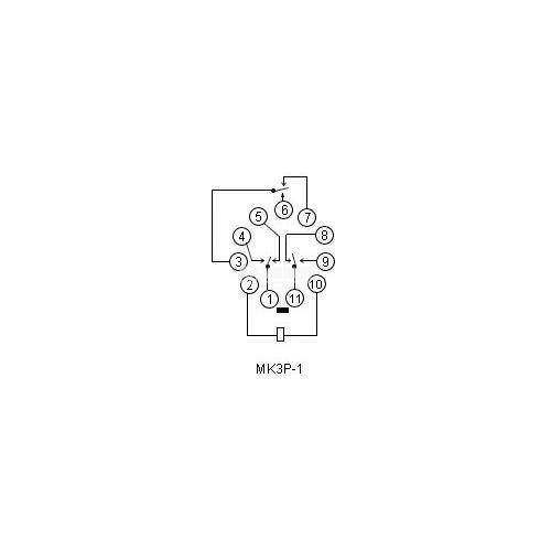 Electromagnetic relay MK3P-1, coil 110VAC, 250VAC/10A, 3NO+3NC - industryparts.pk