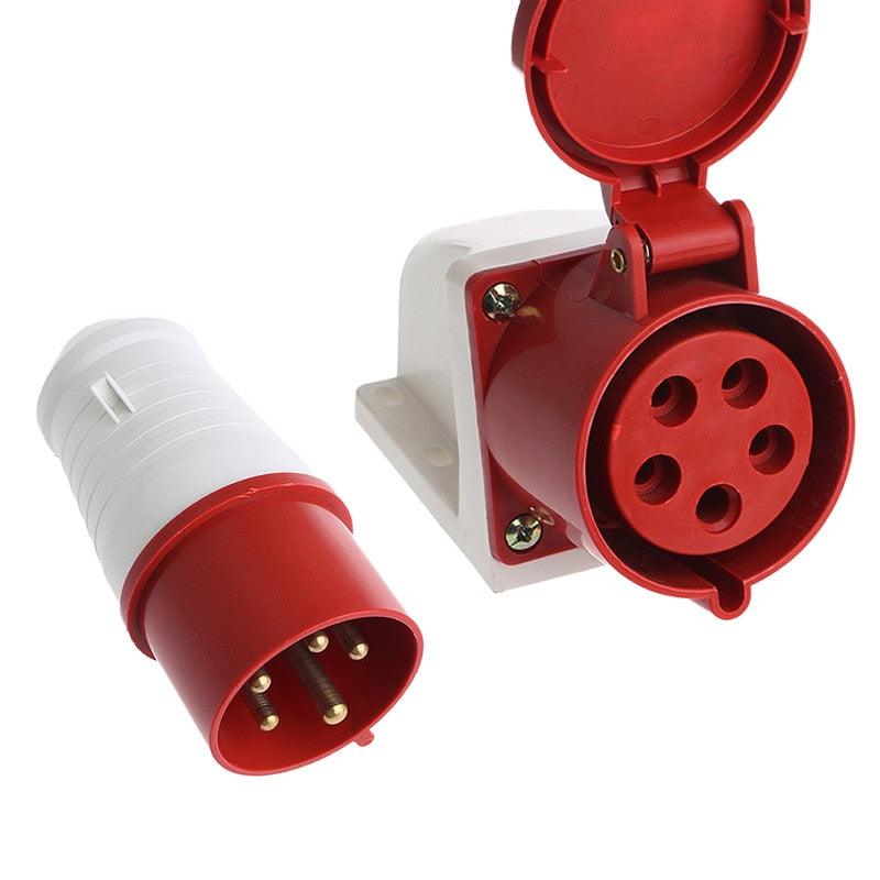 Industrial Wall Mount Socket 125A 5 Pin in Pakistan - industryparts.pk