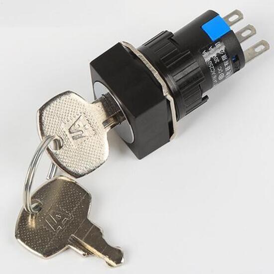 16mm Key Lock Rotary Push Button Switch - industryparts.pk