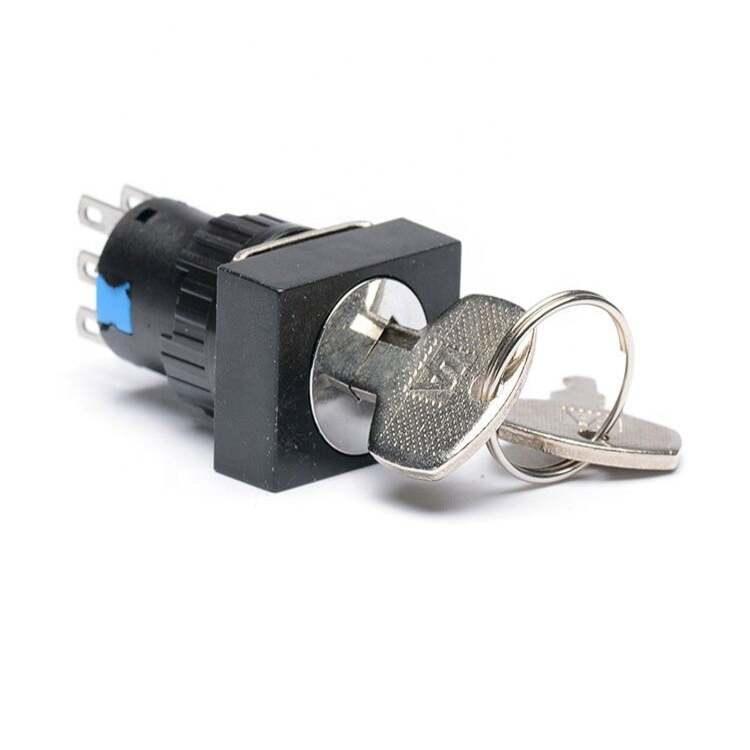 16mm Key Lock Rotary Push Button Switch - industryparts.pk