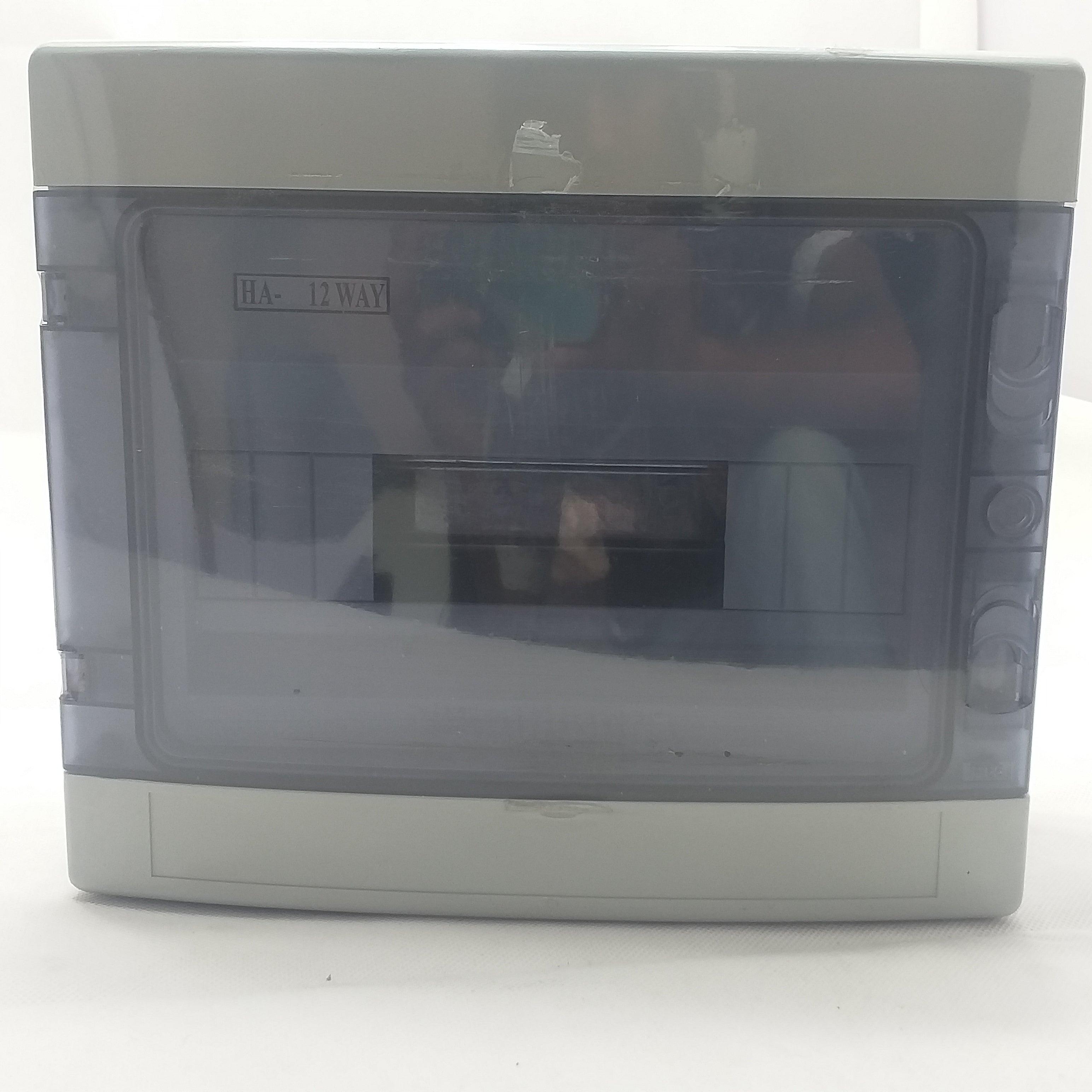 HA 12 Way IP65 Waterproof Outdoor Electrical Enclosure Distribution Plastic Box 12 Breakers Box in Pakistan - industryparts.pk