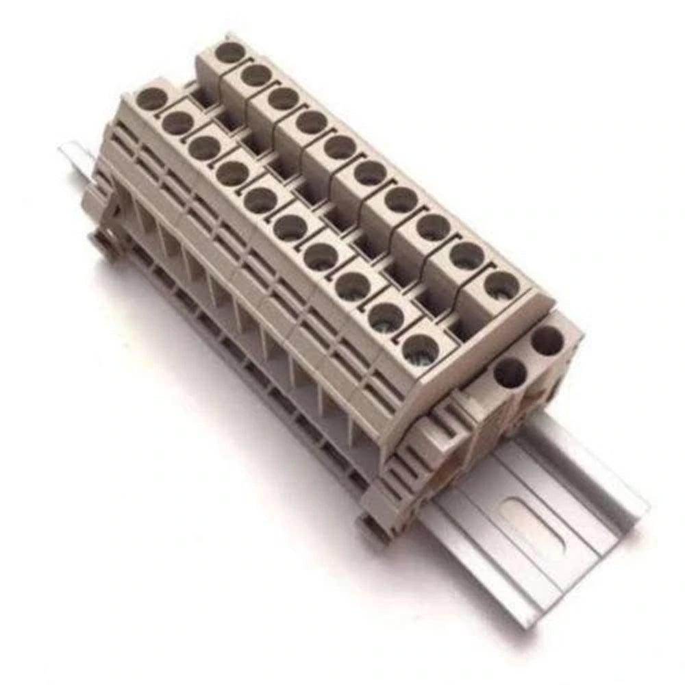 10mm Din Rail Line Up Mounted Terminal Block 10 Pcs in one Pack in Pakistan - industryparts.pk