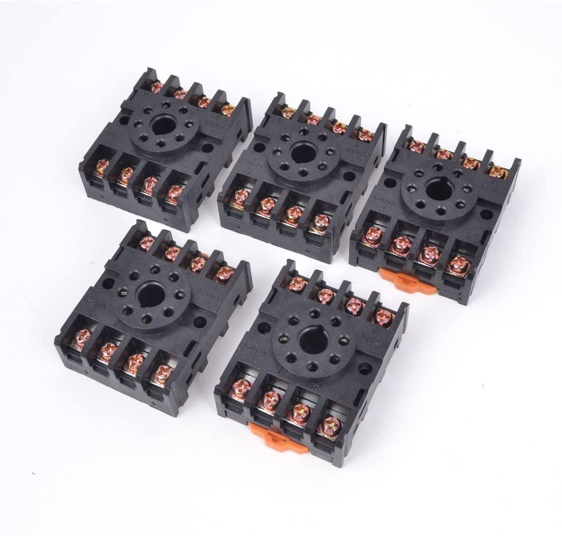 5 Pcs 8pin Rail Mount Relay Socket Relay Base in Pakistan - industryparts.pk