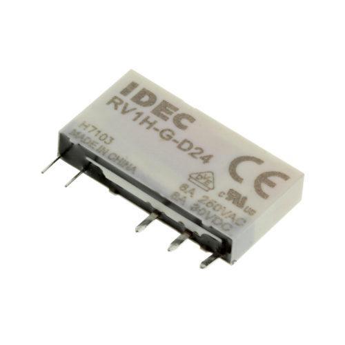 RV1H-G-D24 Power Relay,SPDT,24 VDC,6 A,RV1H Series - industryparts.pk