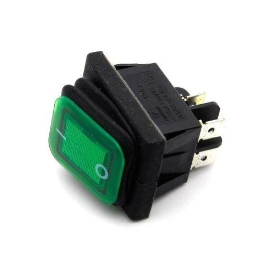 Green Colour Waterproof Latching Rocker Toggle Switch AC250V/16A in Pakistan - industryparts.pk