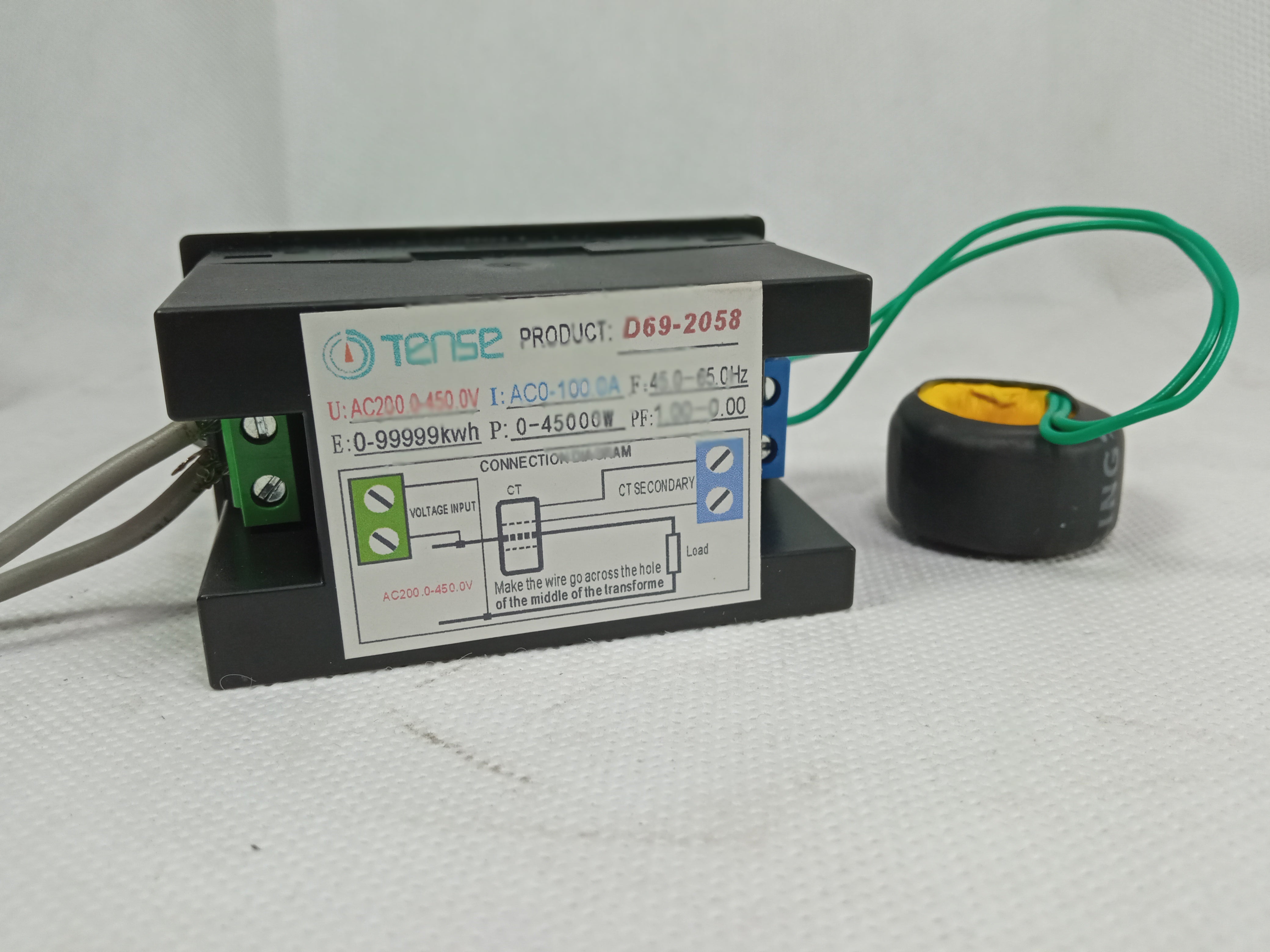Tense 6 in 1 D69 2058 Multifunction Electric Energy Meter with LCD Display in Pakistan - industryparts.pk