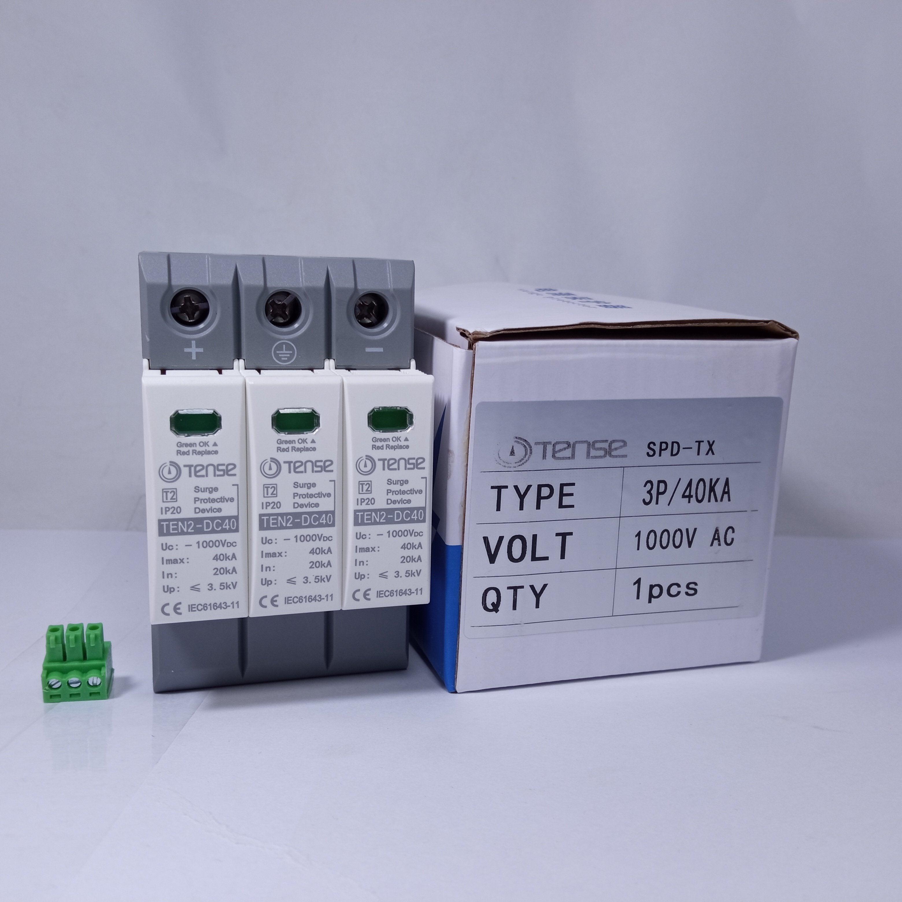 TENSE DC Surge Protective Device IP20 TEN2-DC40 40KA 3 Pole in Pakistan - industryparts.pk