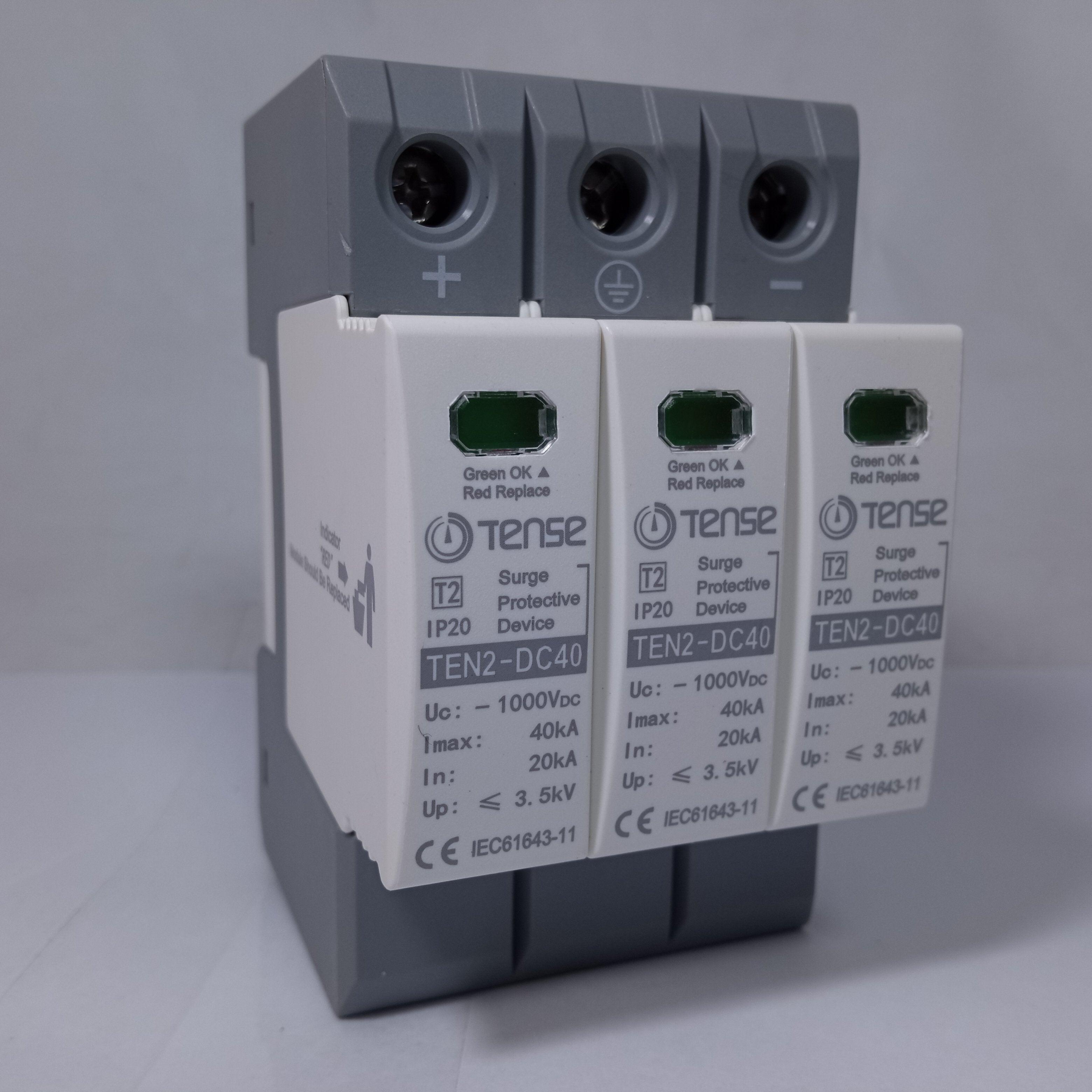 TENSE DC Surge Protective Device IP20 TEN2-DC40 40KA 3 Pole in Pakistan - industryparts.pk