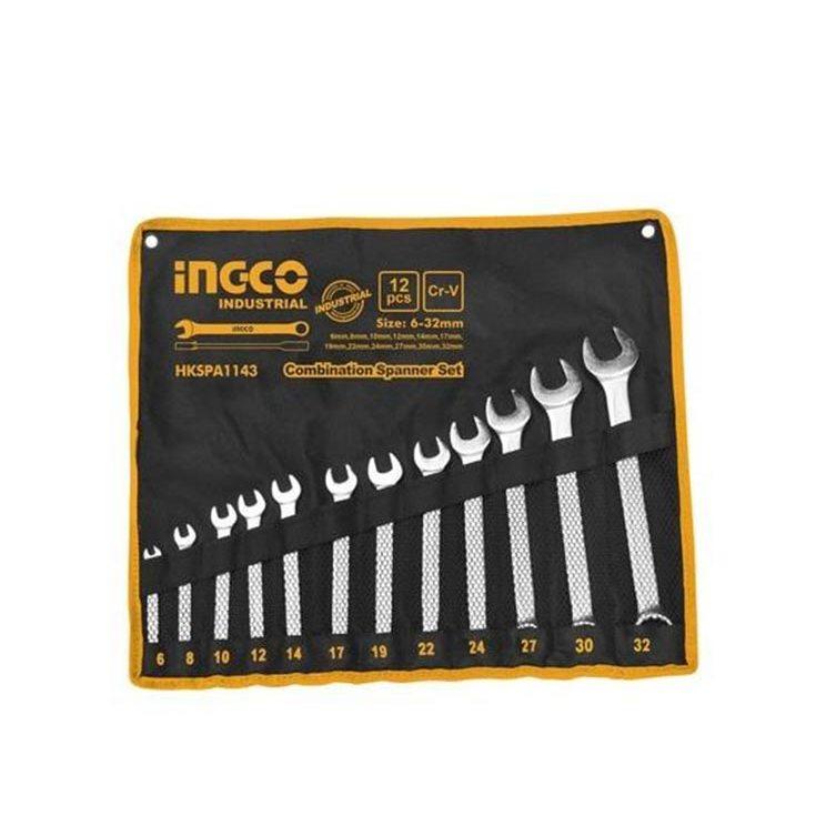 INGCO 12 Pcs Combination Spanner Set in Pakistan - industryparts.pk