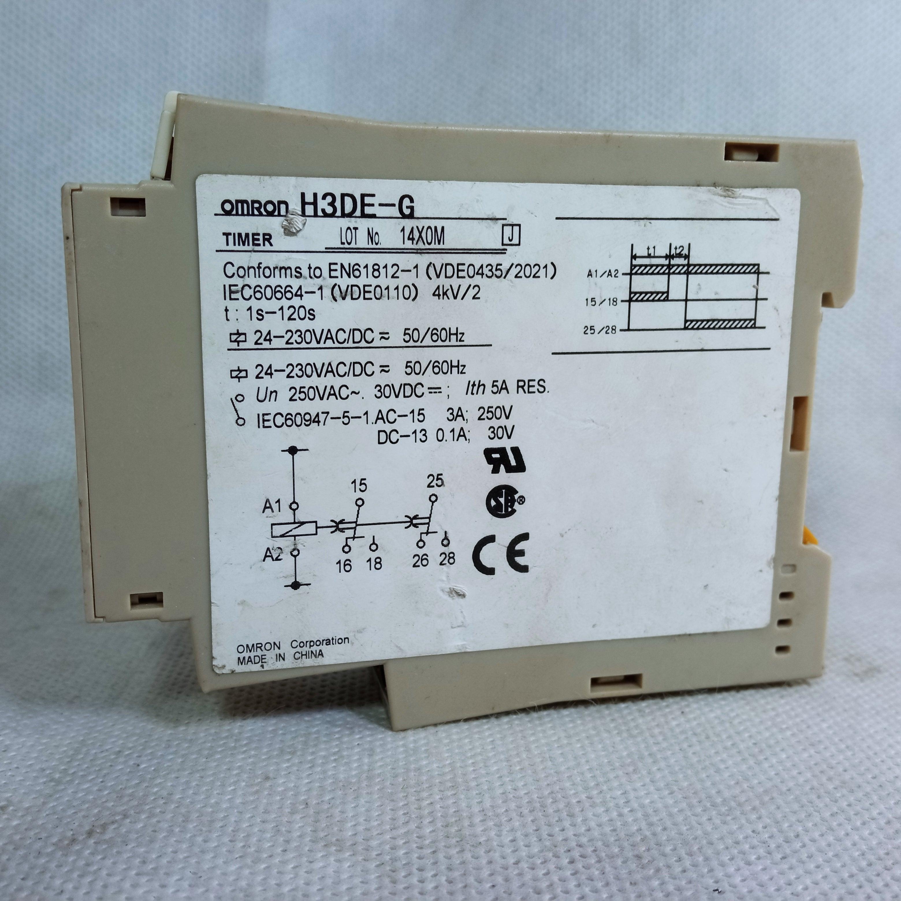 OMRON Timer Relay H3DE-G 24-230VAC/DC Lotted in Pakistan - industryparts.pk