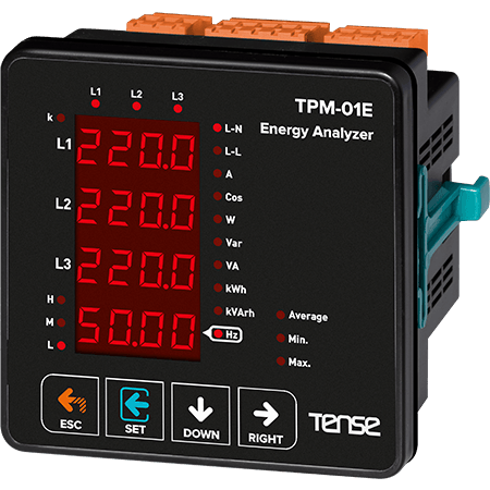 Tense TPM-01E Energy Analyzer with 4×4 Digit LED Display in Pakistan - industryparts.pk