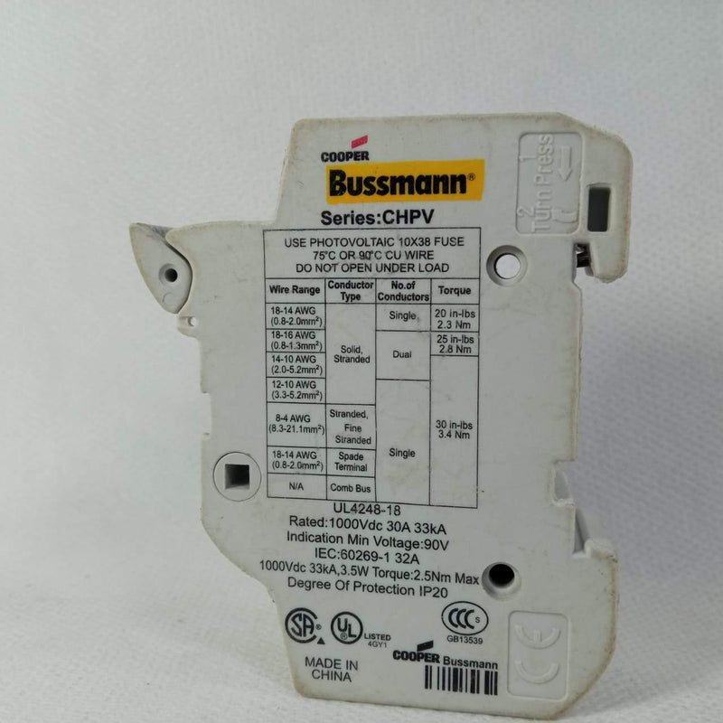 Bussmann CHPV 30A Fuse Holder In Pakistan - industryparts.pk