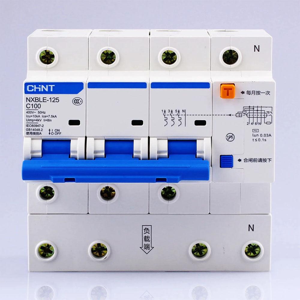 CHNT CHINT NXBLE-125 3P+N Small Earth Leakage Circuit Breakers in Paki ...