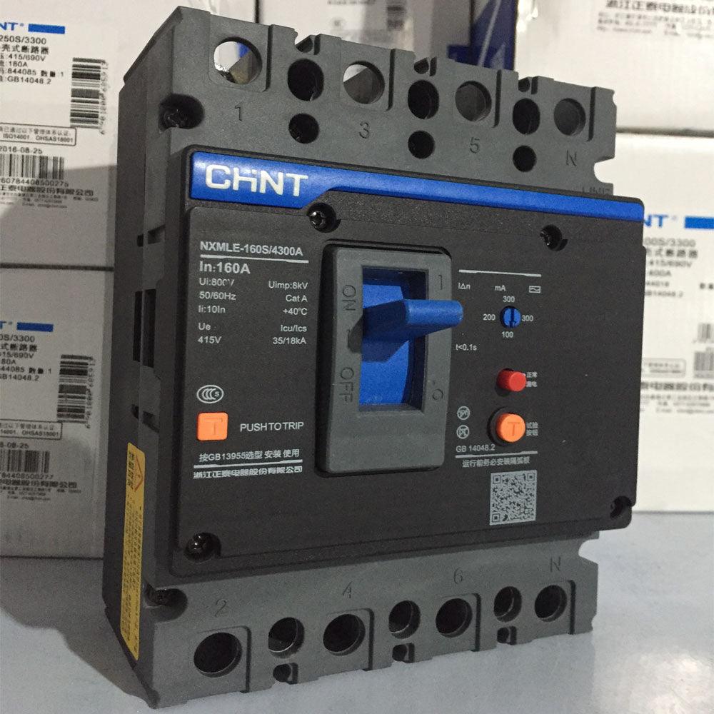 Chint Leakage Molded Case Circuit Breaker NXMLE-160S/4300A 160A A Air Switch in Pakistan - industryparts.pk