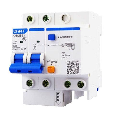 Chint Residual Current Circuit Breaker 2 Pole NXBLE-63 in Pakistan - industryparts.pk