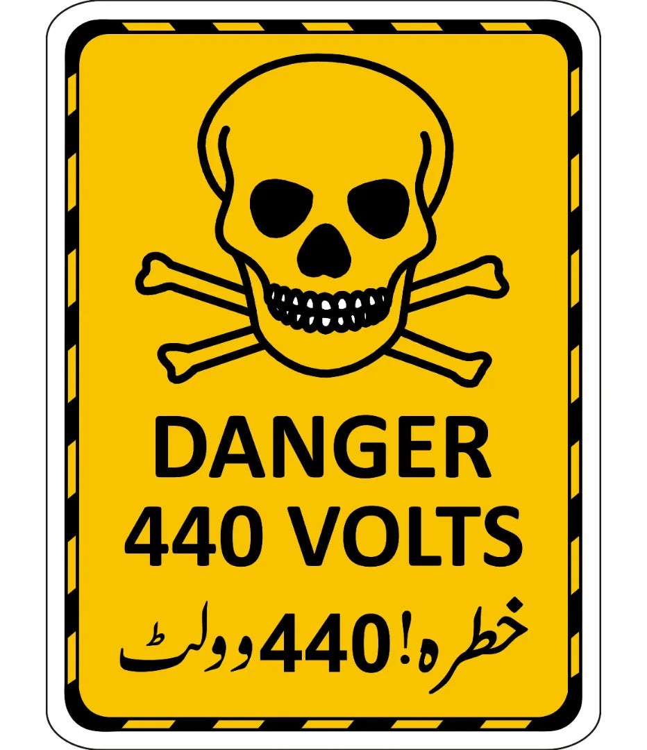 Danger 440 V (2) Caution & Warning Signs in Pakistan