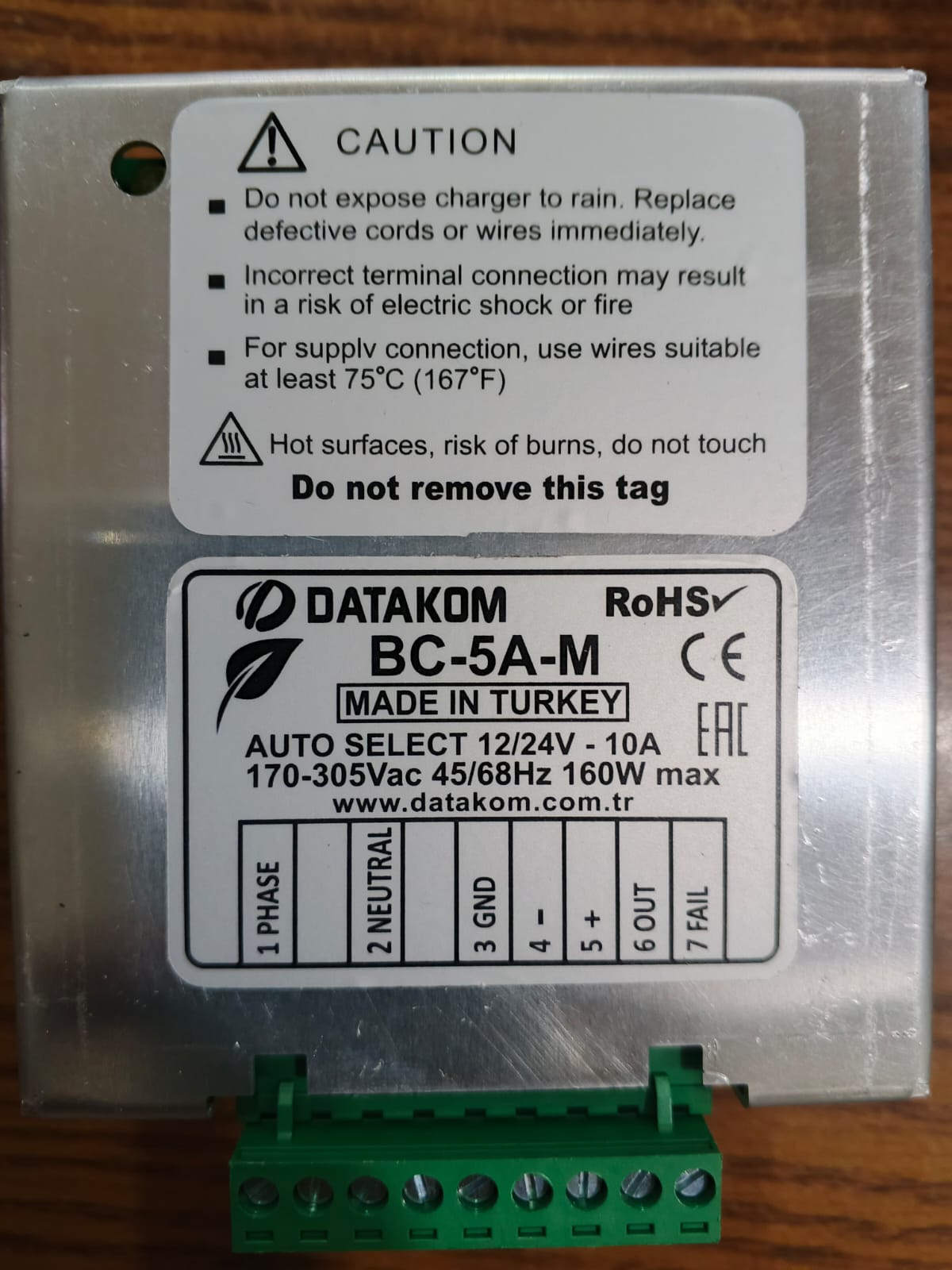 DATAKOM BC-5A-M Automatic Battery Charger in Palistan