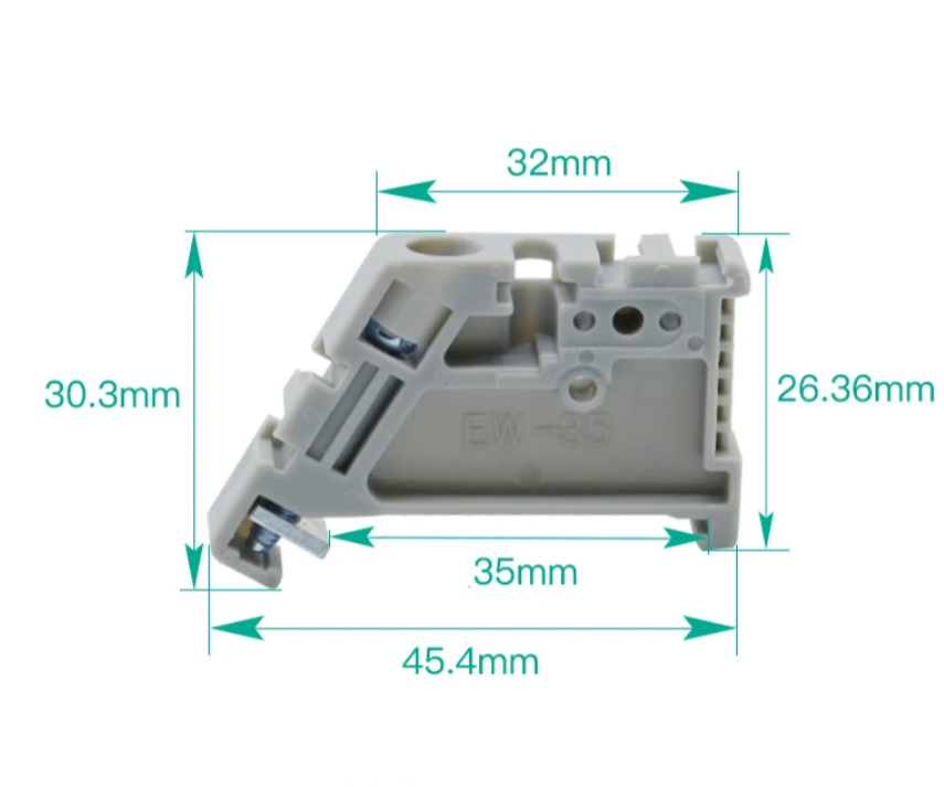 DIN Rail End Screw Clamp Terminal Fixed Block end stop 20 Pcs in Pakistan