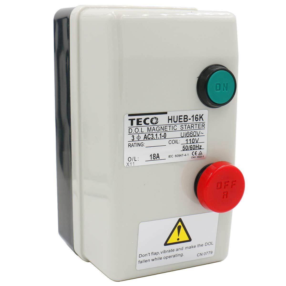 Teco Magnetic Starter  On Off Switch Enclosed 3 Pole DOL stater in Pakistan - industryparts.pk
