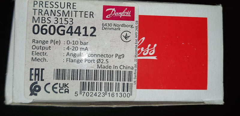 Denfos MBS-3153 Pressure Transmitter 060G4412 in Pakistan