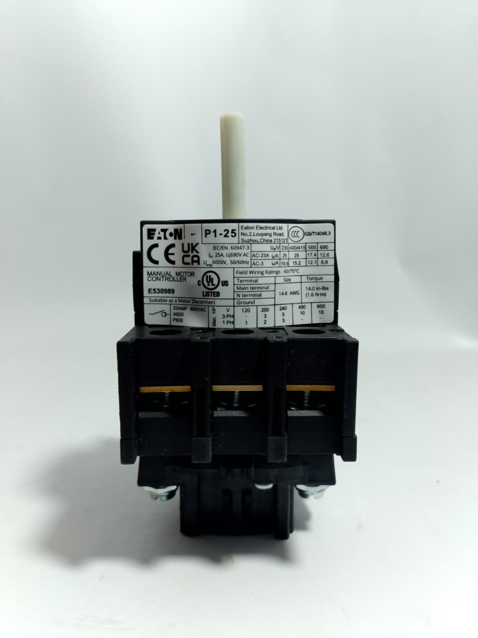 EATON P1-25 Manual Motor Controller Switch in Pakistan