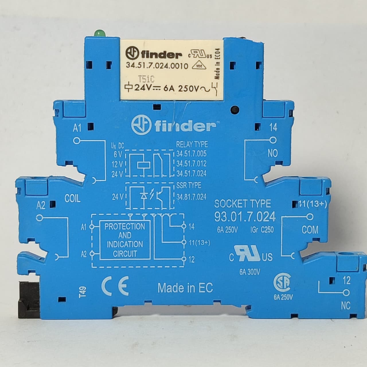 FINDER 93.01.7.024 Socket with 34.51.7.024.0010 Relay in Pakistan