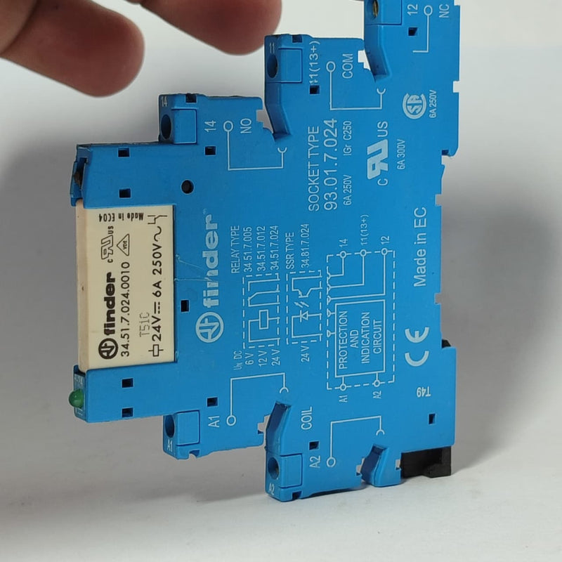 FINDER 93.01.7.024 Socket with 34.51.7.024.0010 Relay in Pakistan