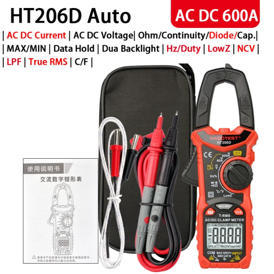 HABOTEST 206D Digital AC DC Clamp Meter in Pakistan