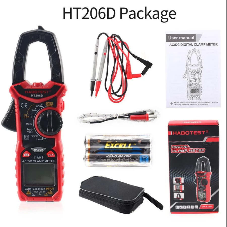 HABOTEST 206D Digital AC DC Clamp Meter in Pakistan