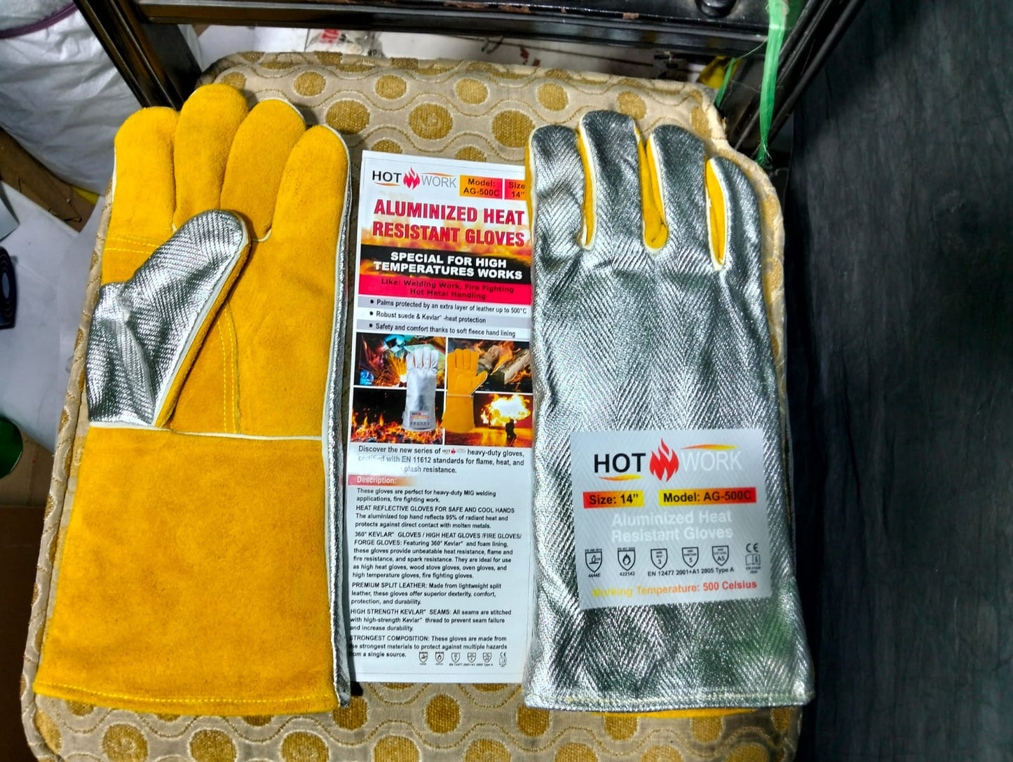 HOT WORK AG-500C Aluminized Heat Resistant Gloves in Pakistan