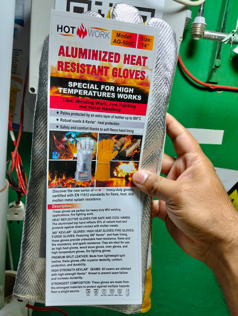 HOT WORK AG-500C Aluminized Heat Resistant Gloves in Pakistan