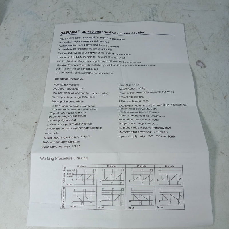Digital Counter Relay JDM-15 5 Digit Counting Accumulator Counter in Pakistan