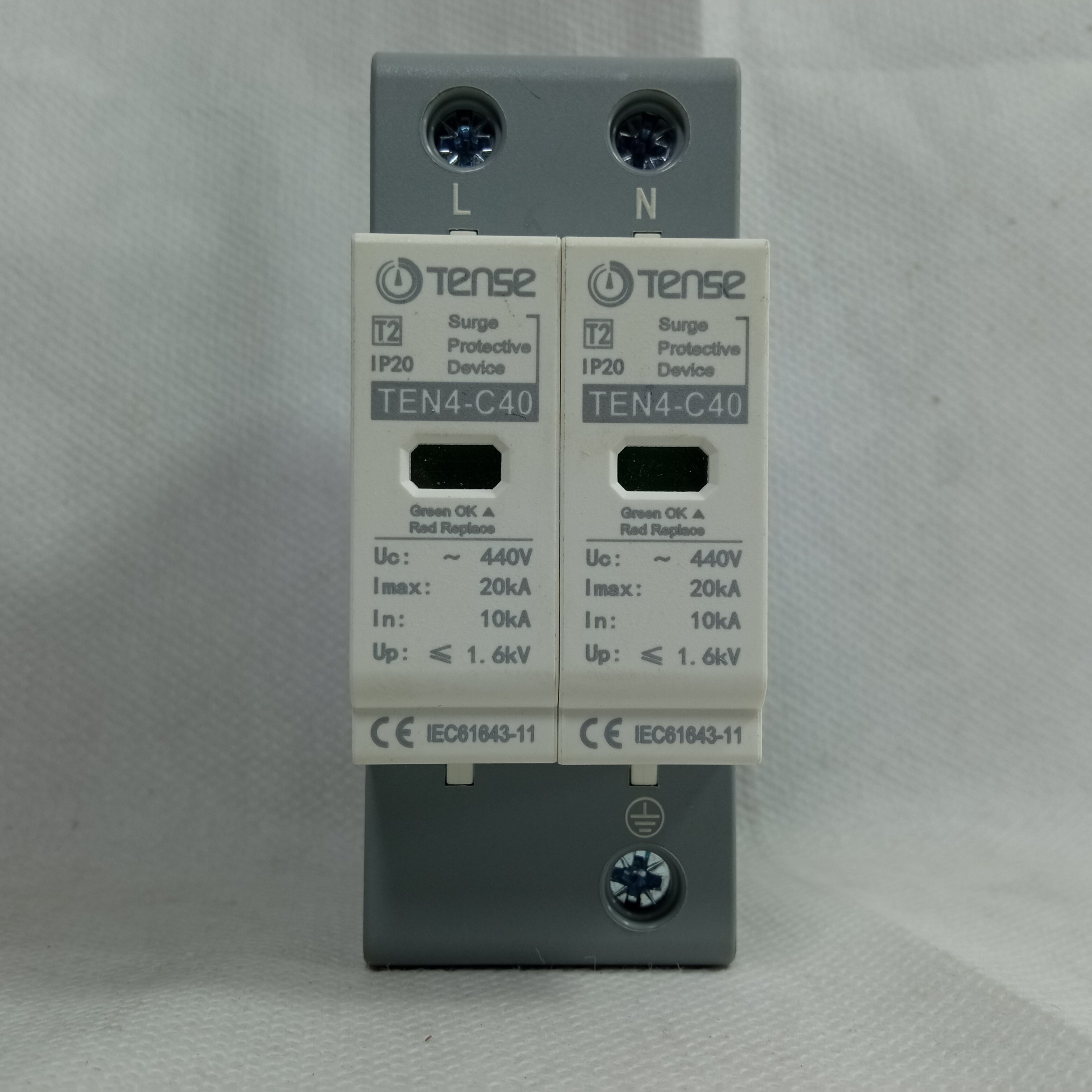 TENSE IP20 TEN4-C40 20KA 2 Pole  Surge Protective Device i