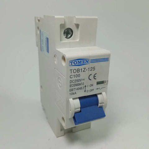 TOMZN TOB1Z-125 DC Circuit Breaker MCB Solar Fuse 250v Single Pole 1P in Pakistan