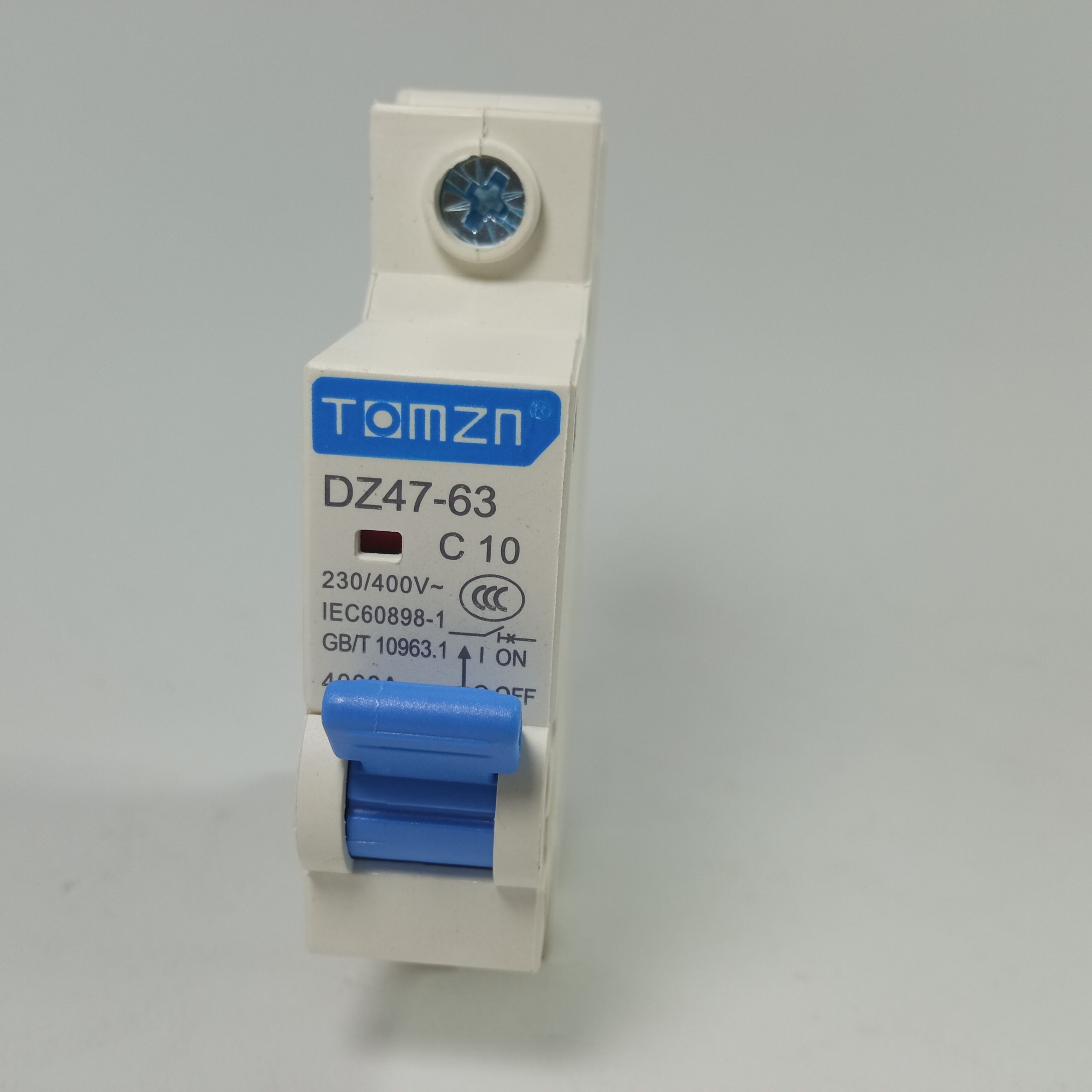 TOMZN DZ47‑63 C10, Miniature Circuit Breaker 1P 10A DIN Rail Mount 230V 400V in Pakistan