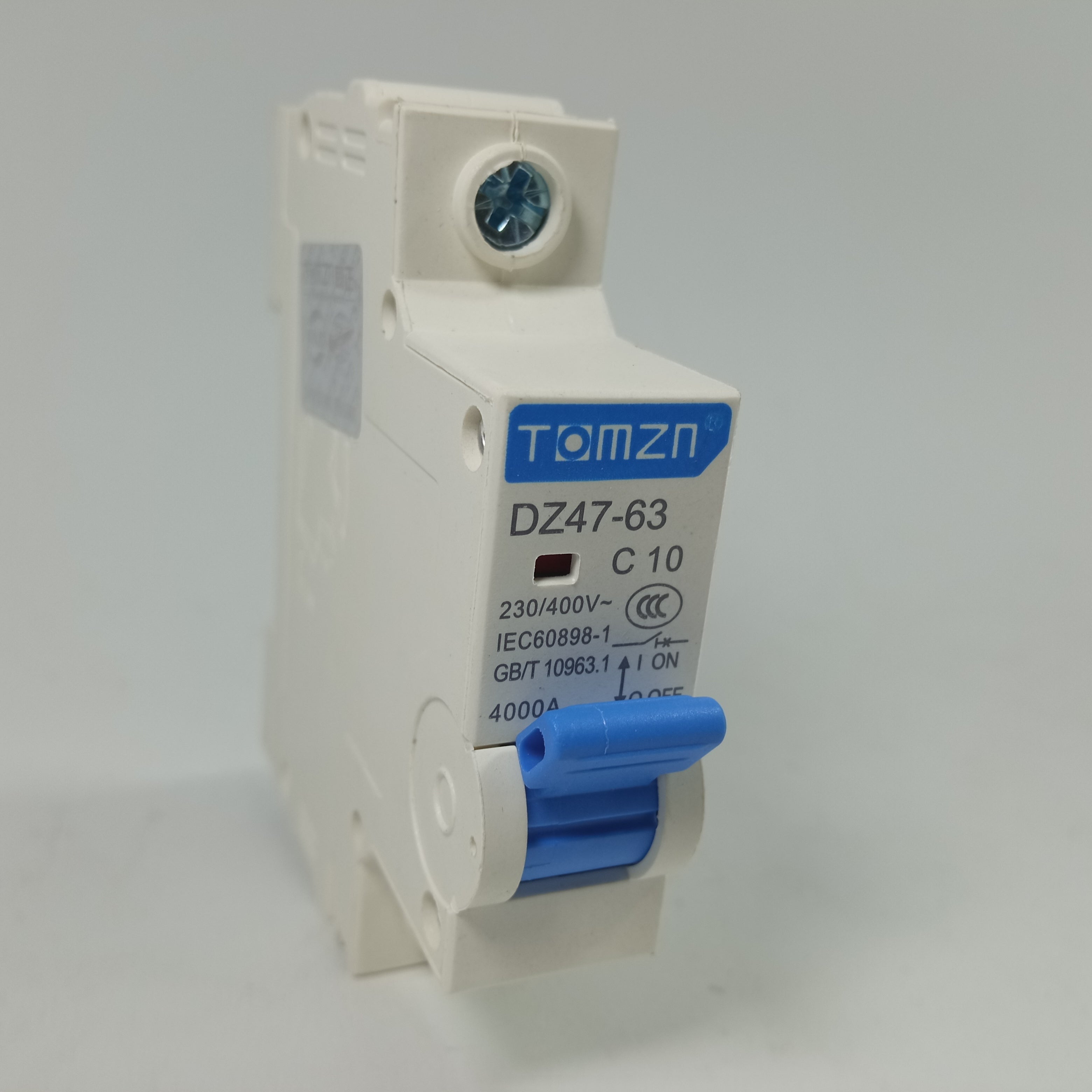 TOMZN DZ47‑63 C10, Miniature Circuit Breaker 1P 10A DIN Rail Mount 230V 400V in Pakistan