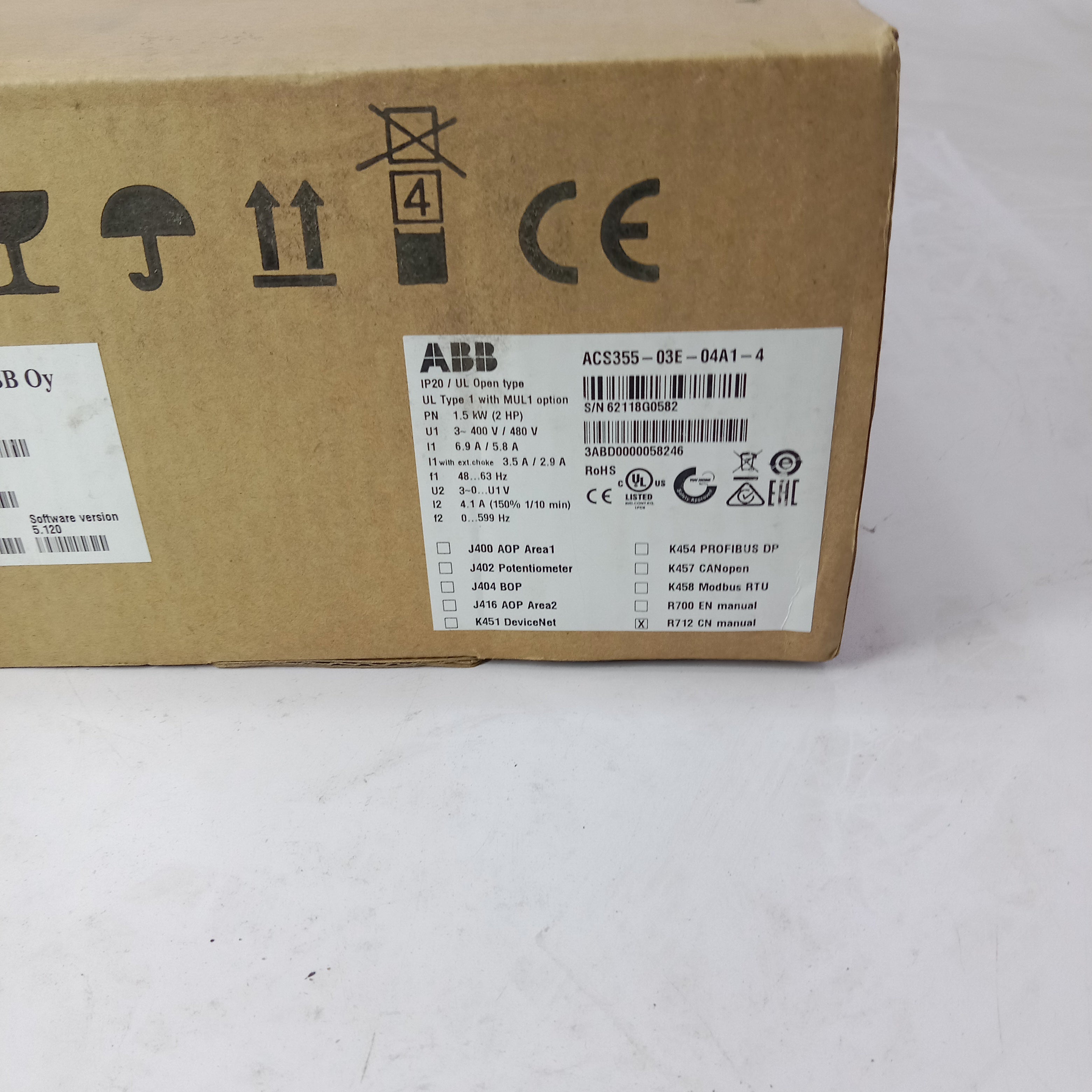 ABB ACS355-03E-04A1-4 1.5KW DRIVE in Pakistan