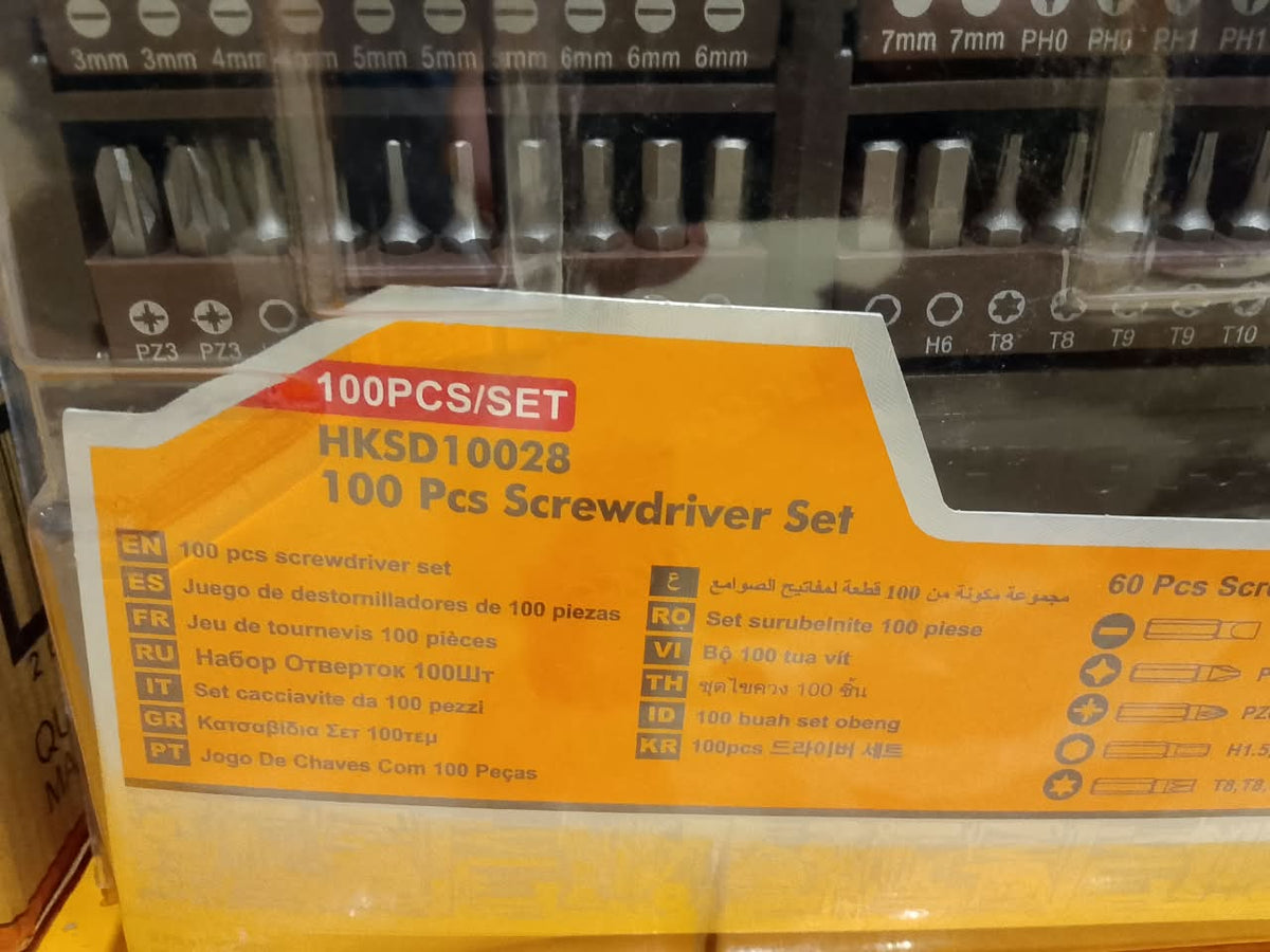 INGCO HKSD10028 100-Piece Screwdriver Set in Pakistan
