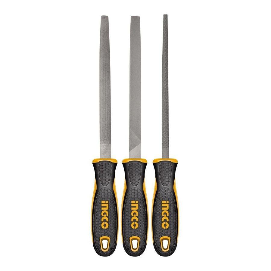 Ingco 3pcs steel file set Industrial HKTFS1308 in Pakistan - industryparts.pk