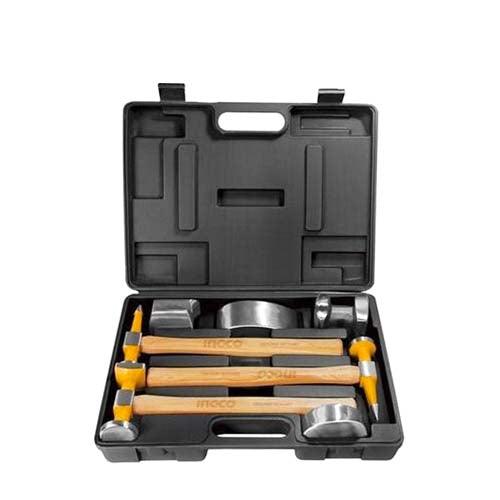 INGCO 7 PCS BODY AND FENDER HAMMER SET HEAVY-DUTY GENUINE HICKORY HAND HBAFH0711 in Pakistan - industryparts.pk
