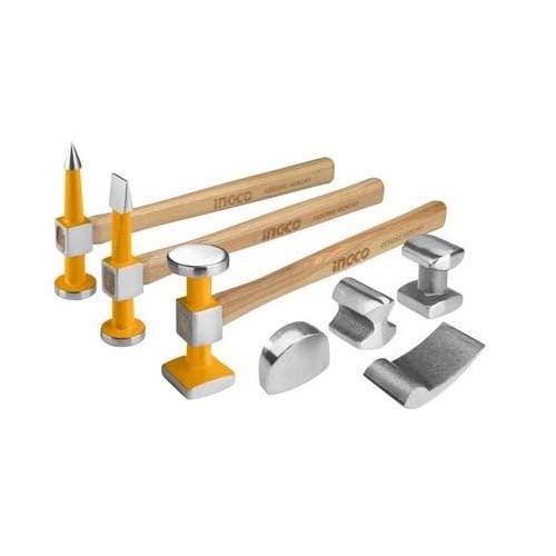 INGCO 7 PCS BODY AND FENDER HAMMER SET HEAVY-DUTY GENUINE HICKORY HAND HBAFH0711 in Pakistan - industryparts.pk
