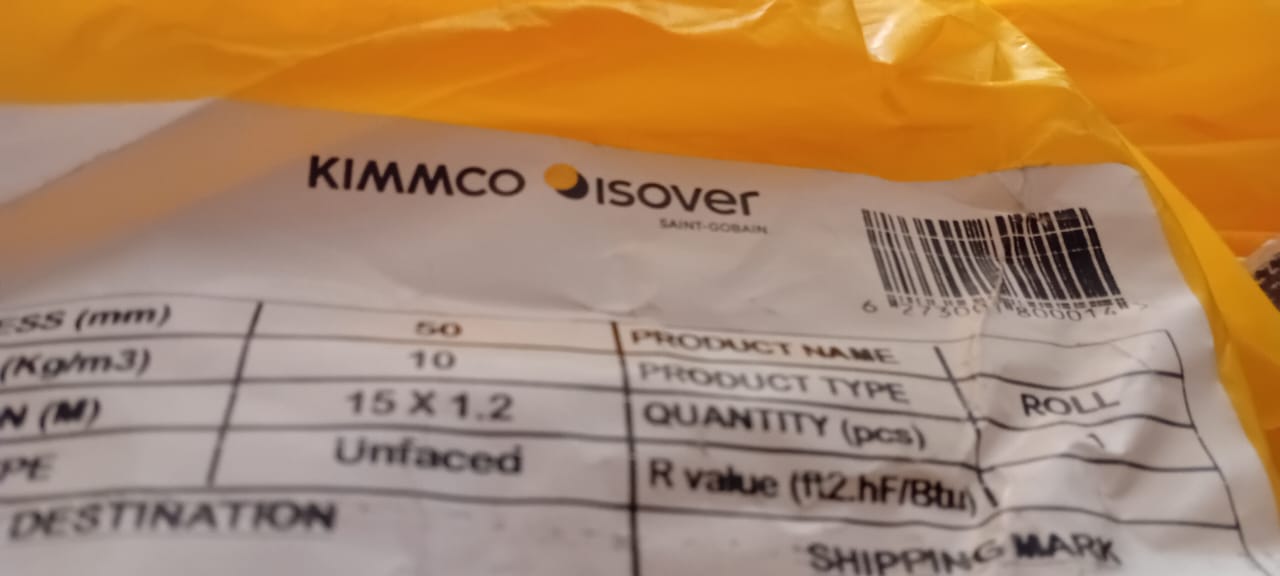KIMMCO 2" Uf GLASSWOOL Blanket Peredam