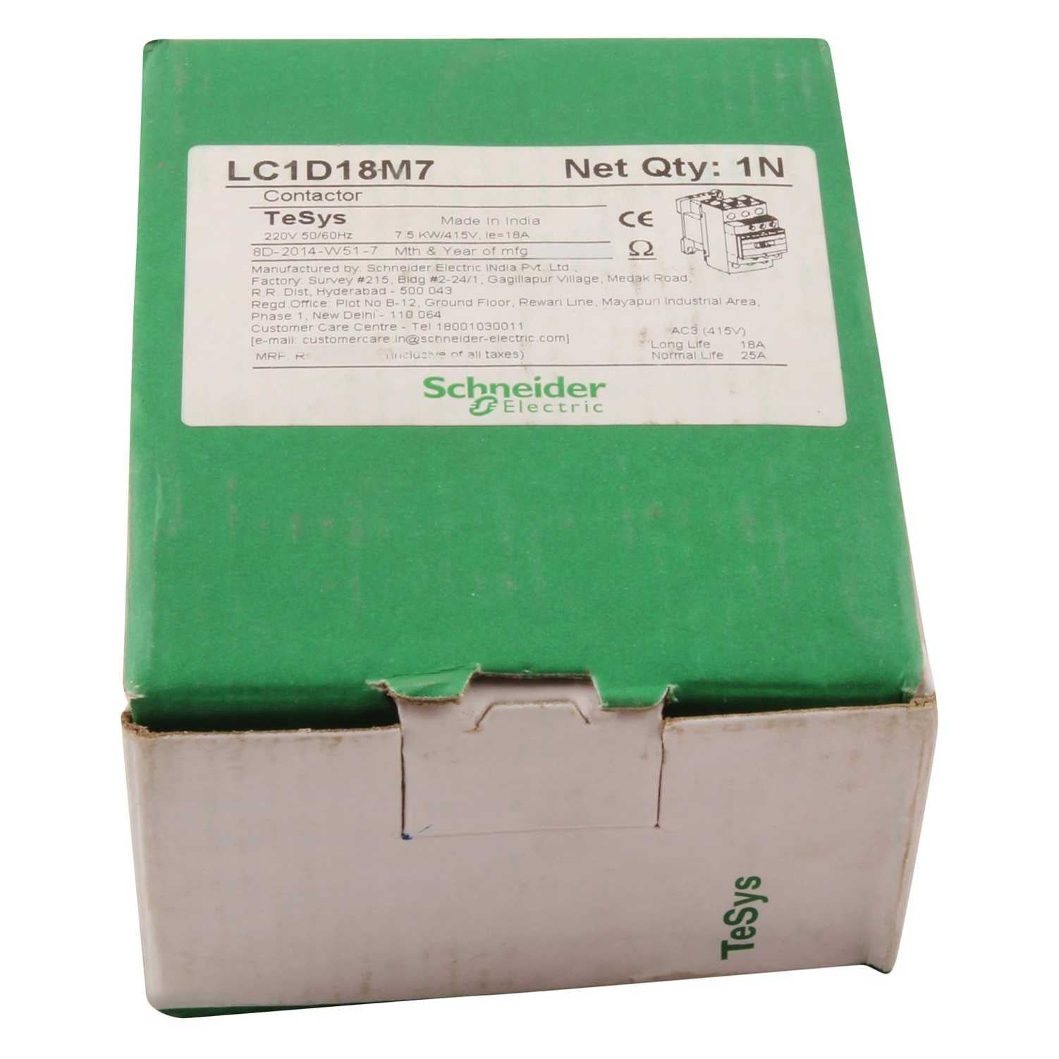 Schneider LC1D18M7 3pole Magnetic Contactor China Made in Pakistan