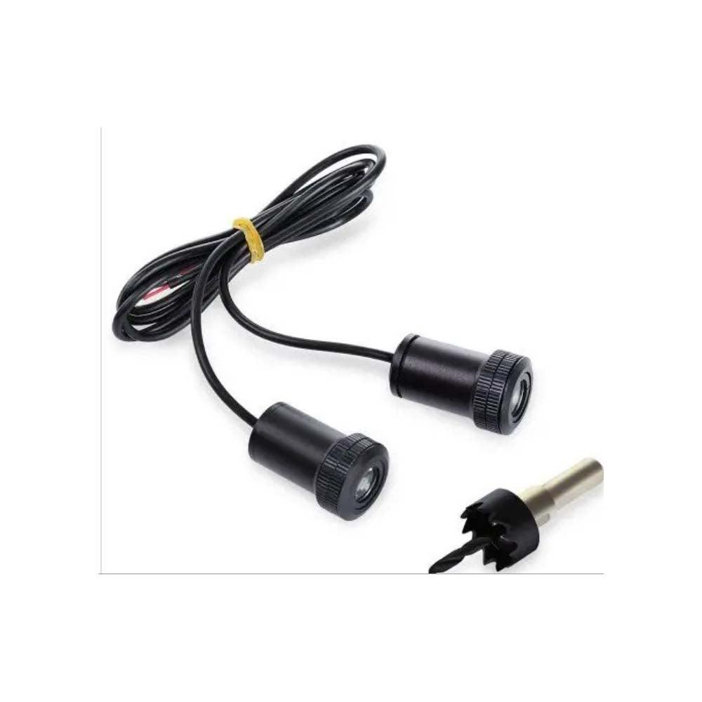 LED 2PCS Punching Ghost Shadow Light Logo Projector Universal in Pakistan