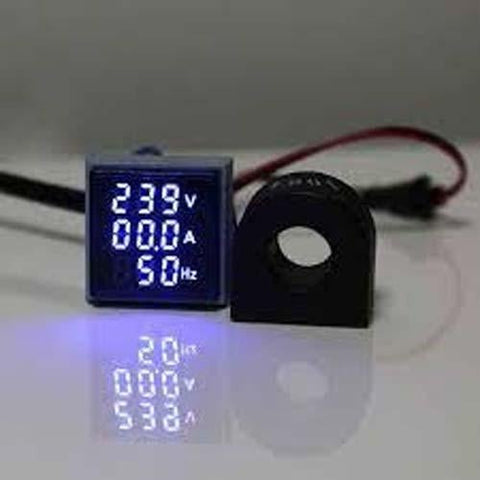 Digital 3 in 1 AC Ammeter, Voltmeter, Hz 22mm Led Lamp Indicator Pakistan