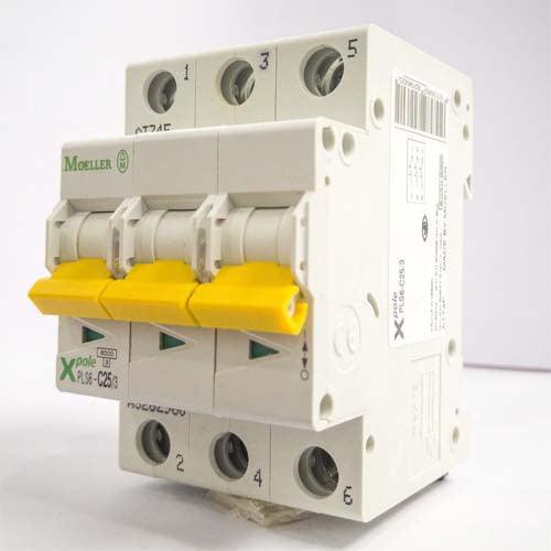 MCB AC Moeller X pole PLS6-C25/3-MW 415 V AC 25A C 6kA 3 pol in Pakistan - industryparts.pk