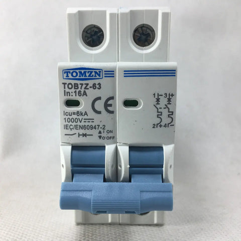 Tomzn TOB7Z-63 2P DC 1000V Solar Mini Circuit Breaker in Pakistan