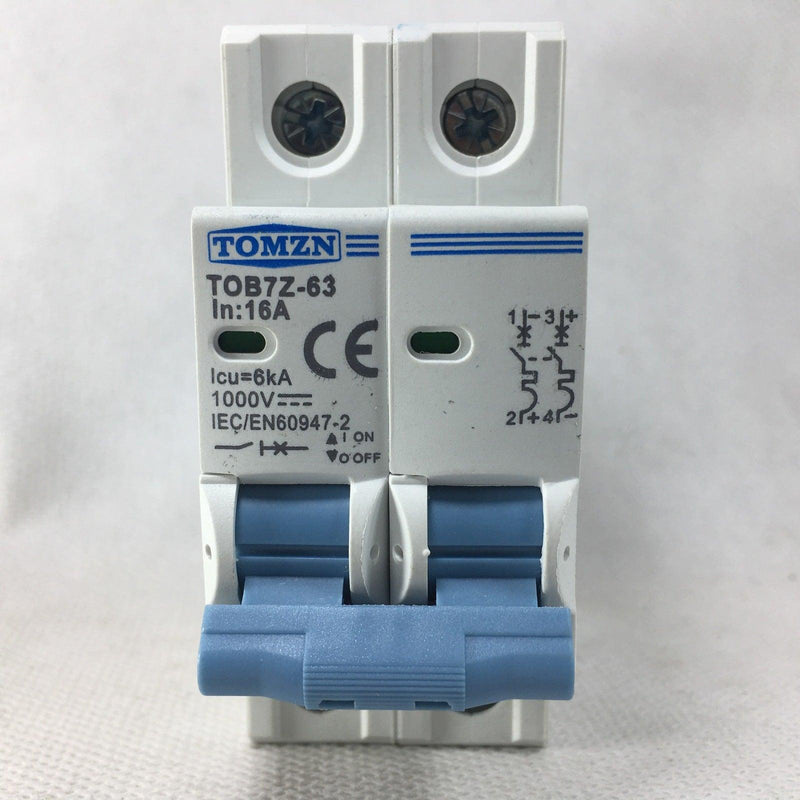 Tomzn TOB7Z-63 2P DC 1000V Solar Mini Circuit Breaker in Pakistan - industryparts.pk