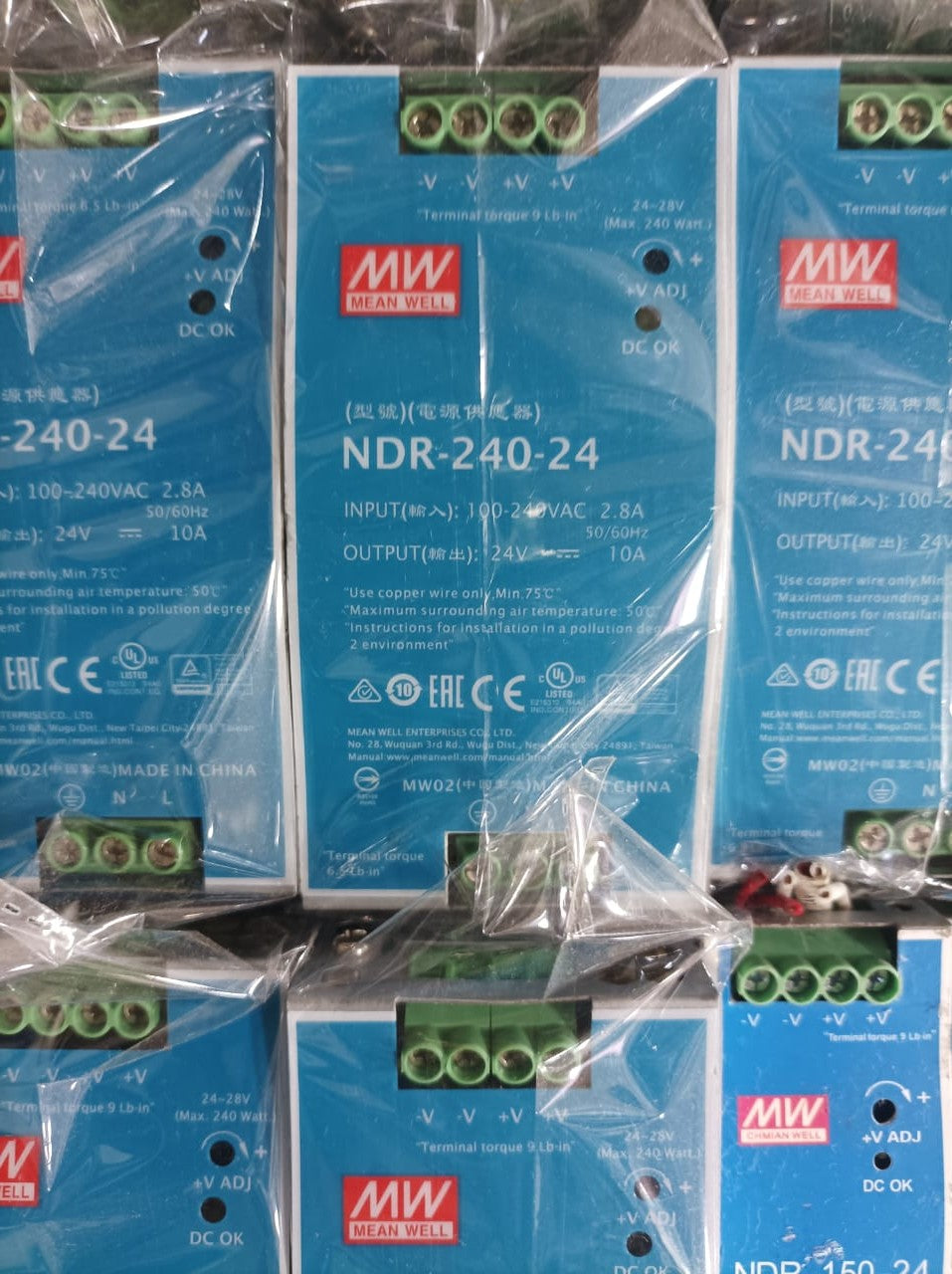 MEAN WELL NDR-240-24 24VDC 10A 240W Industrial DIN Rail Power Supply in Pakistan