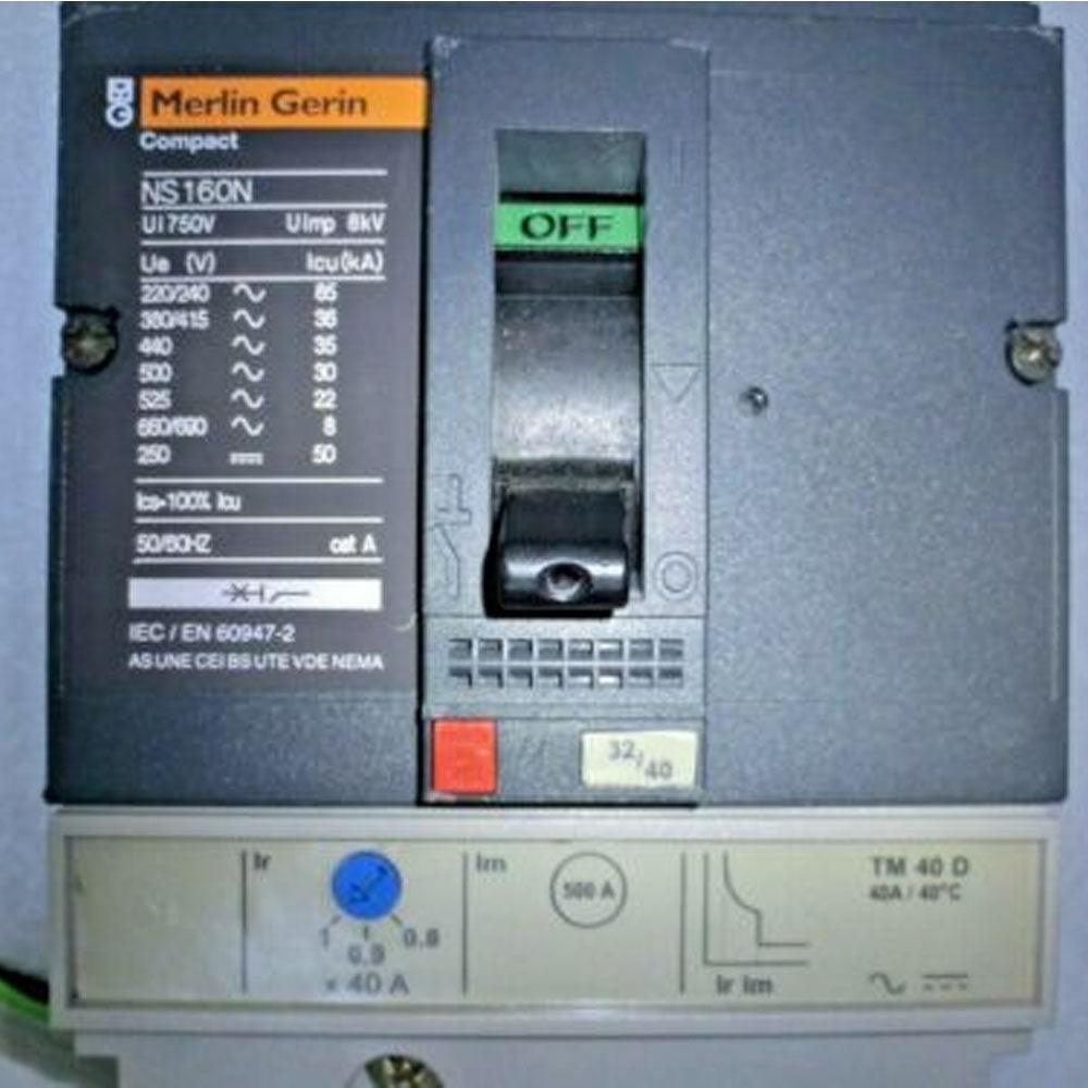Merlin Gerin Compact NS160N Low voltage switchgear Circuit Breaker in Lot condition - industryparts.pk